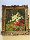 Masterful 19th Century Painting Floral Flowers Garden Nature Antique 1860’s Oil