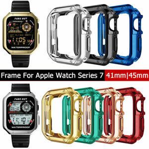 For Apple Watch Series 9 8 7 6 5 4 3 2 1 SE Bumper TPU Frame Protect Case Cover