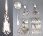 Antique French Silver Plate Flatware Set, Spoons Forks Ladle, Armand Frenais