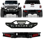 Vijay New Steel Front/Rear Bumper W/Winch Plate For 2020-2024 Jeep Gladiator JT (For: Jeep Gladiator)