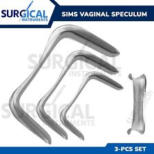 Set of 3 pcs SIMS Vaginal Speculum Gynecology Surgical Instruments German Grade