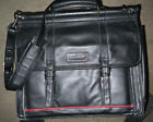 Targus Black Leather Messenger Bag Laptop Shoulder Strap size 17x15x6
