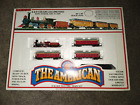 VINTAGE N SCALE BACHMANN THE AMERICAN TRAIN SET 4-4-0 STEAM LOCOMOTIVE & 3-CARS