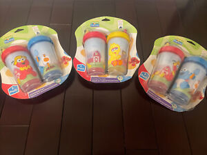 New ListingSesame Street Insulated Sip Cups 6 Months + lot of 6 new in package cookie Elmo