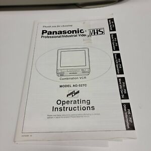 Panasonic TV/VCR COMBO AG-527c Monitor Recorder Proline Super 4 Head - MANUAL