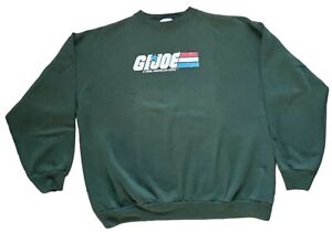 VTG 90s GI Joe American Hero Sweatshirt Crewneck Mens Size XL Green USA Made