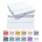 Mellanni 4-Piece Bed Sheet Set- Deep Pocket, Wrinkle, Stain Resistant Microfiber