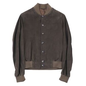 Kiton Napoli Matte Nubuck Leather Jacket with Cashmere Lining L (Eu 52)  NWT