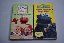Sesame Street VHS Lot of 2 Elmo Babies, Dogs Cookie Monster Best Bites