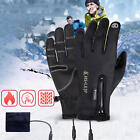 USB Electric Heated Gloves Winter Warm Non-Slip Touch Screen Bike Cycling Gloves