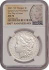 2021-CC Carson City Mint Silver One Dollar coin NGC MS70 FDOI Label