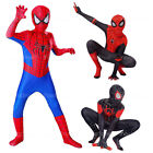 Superhero Spider-Man Costume Miles Halloween Jumpsuit Kids Boys Cosplay Bodysuit