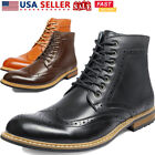 Men's Motorcycle Leather Chukka Boots Oxford Derby Dress Wedding Shoe