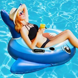 Pool Floats for Adults, Pool Inflatables Large Floats with Drink Holder for Swim