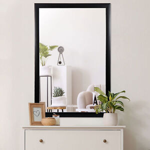 Modern Rectangular Wall Mirror with Black PS Frame 24