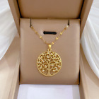 Women's Fashion Jewelry Gold Cubic Zircon Tree Of Life Pendant Necklace 311