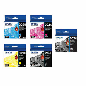Epson 302XL Combo (5pack) New Genuine Ink Cartridges No Box For XP-6000 XP-6100