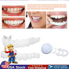 Snap On Upper Lower False Teeth Dental Veneers Dentures Fake Tooth Cover Set USA