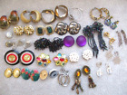 Vintage Clip & Pierced Earring Lot 28 Pairs Crafts or Wear