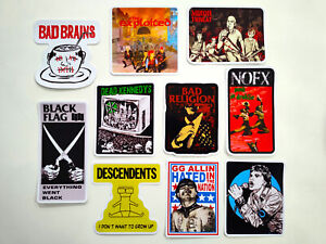 Punk Vinyl Sticker Lot (10 Stickers) SET 28 rock band crust hardcore ska emo oi!