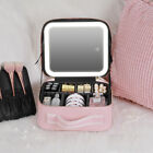 Makeup Bag Travel Makeup Train Case Cosmetic Bag Organizer w/ Mirror LED Lights