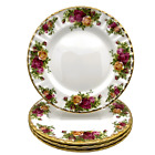 Vintage ROYAL ALBERT Old Country Roses SALAD / LUNCHEON PLATES, Set Of 4, 8 1/8