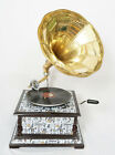 100% Working Vintage Gramophone With Recorded Free Vinyl Old Music player