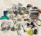 Vintage Now Junk Drawer Lot~  Kenchains Barrettes Pins Scarf Clips Other Misc.