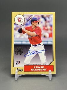 New ListingErnie Clement 2022 TOPPS SERIES 2 1987 TOPPS ON CARD RC AUTO #87BA-ECL GUARDIANS