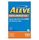 Aleve Back & Muscle Pain Reliever 220mg Naproxen Sodium 200 Tablets Exp 4/26 NEW
