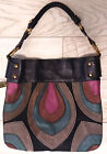 Authentic Fifty Four Fossil Expandable Bag Suede Patchwork Large Purse