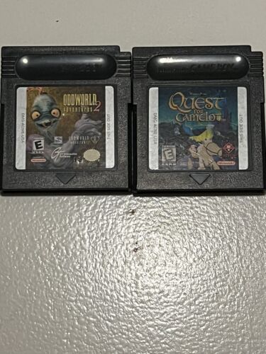 2 Game Boy Games Quest For Camelot/Oddworld 2