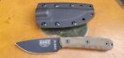 ESEE 3 HM Flat Grind Randall's Bushcraft Knife Rowen USA Micarta & Kydex Sheath