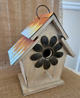 New The Spring House Wood with Metal Roof Rustic Bird House
