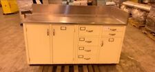 New Listing6' Lab Casework Bench w/ Stainless Counter Top Backsplash