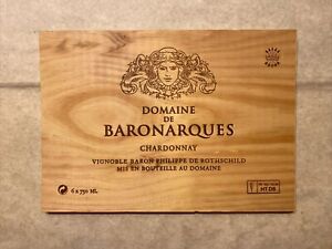 1 Rare Wine Wood Panel Domaine De Baronarques Vintage CRATE BOX SIDE 3/24 455