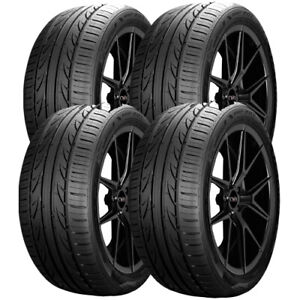 (QTY 4) 225/40ZR18 Lexani LXUHP-207 92W XL Black Wall Tires