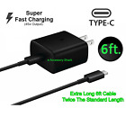 45w USB-C Super Fast Wall Charger+6ft Cable For Samsung Galaxy S23 S22 S21 S20