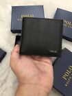 Polo Ralph Lauren Bi-fold Leather Wallet Black Color