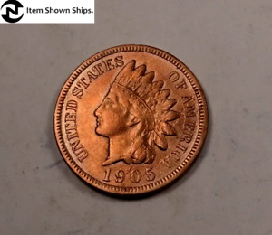 1905 Indian Head Penny Cent ~ Choice AU/UNC (red) ~ (I942)