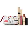 Estee Lauder Pretty Pink Lips 4-Pc. Gift Set: Lip Shine Lipstick Mascara W/Bag