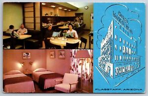 Flagstaff Arizona~Hotel Monte Vista & Interior Views~Dining Room~1950s Postcard
