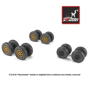 Armory AR AW72327 Scale 1/72 B-36 Peacemaker wheels w/ weighted tires & optional