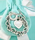 Return To Tiffany & Co. Silver Heart Toggle Charm 7” Bracelet NEWEST VERSION