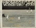 1937 Press Photo Alice Marble in women's doubles final at Chestnut Hill, MA