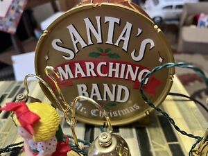 VINTAGE 90s Mr Christmas Santa's Marching Band Musical Animated Bell Ringers