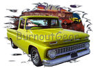 1963 Yellow Chevy Pickup Truck a Custom Hot Rod Diner T-Shirt 63 Muscle Car Tees