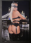 Photo Hot Sexy Beautiful Woman Leather Latex Thong Round Bottom 4x6 Picture