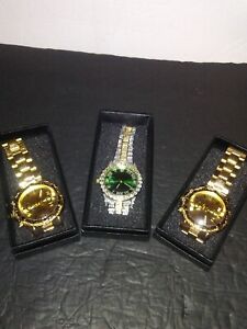 Lot of 3 Various Styles, Stylish Men's Fashion Watches, Tested Working.