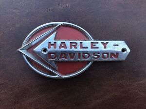 Vtg Harley Davidson Panhead Knucklehead Flathead Tank Emblem Eagle Iron Badge